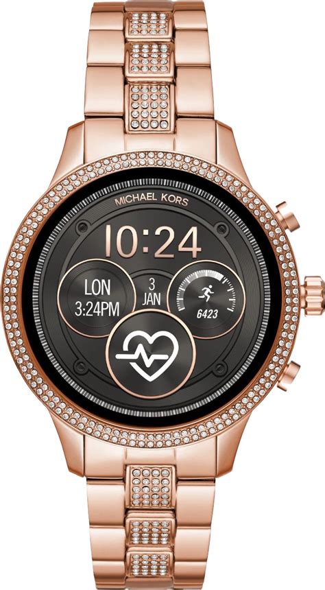 michael kors runway smartwatch silver|More.